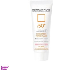 تصویر ضد آفتاب رنگی درماتیپیک (Dermatypique) با spf50 مناسب پوست چرب رنگ رز بژ وزن 50 گرم 