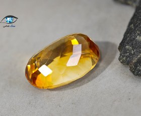 تصویر سنگ سیترین طلایی بیضی ۴.۹ قیراط 