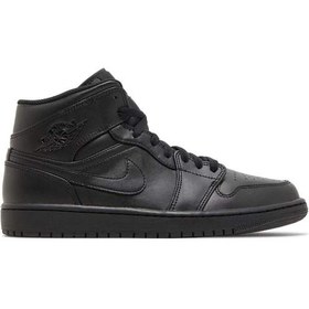 تصویر کتونی زنانه و مردانه ایر جردن ١ ساقدار تمام مشکی - 4 Air Jordan 1 Triple Black High