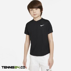 تصویر تی شرت تنیس بچگانه نایک NikeCourt Dri-FIT Victory- مشکی 