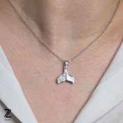 تصویر گردنبند دم وال استیل زنانه کد ۱۱۲۶ 