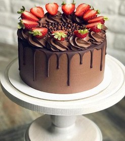 تصویر کیک شکلاتی توت فرنگی - قهوه ای / یک کیلویی ا CAKE_SHOCOLATI_TOOTFARANGI CAKE_SHOCOLATI_TOOTFARANGI