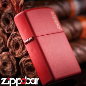 تصویر فندک زیپو اصل قرمز مات کد ۲۳۳ لوگو Zippo 233Zl Red Matte 