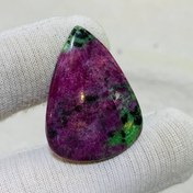 تصویر نگین روبى زئوسيت طبیعی سايز 34*25 ميلی‌متر 