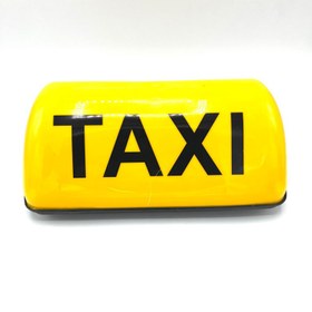 تصویر ماکت تابلو تاکسی چراغ دار رنگ زرد TAXI کد003 