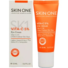 تصویر کرم دور چشم ویتا_سی 5% حاوی آنتی اکسیدان اسکین وان 20 میلی لیتر Cream Eye Vita C 5% Skin one 20ml