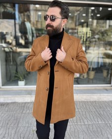 تصویر پالتو مردانه فوتر کوبیده - طوسی / 48 