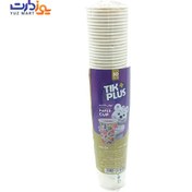 تصویر لیوان یکبار مصرف کاغذی تیک پلاس دارای طرح گرافیکی - 50 عدد 