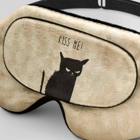 تصویر طرح گربه کد355 برای چشم بند خواب کورال Cat Design for Coral355 Sleep Mask