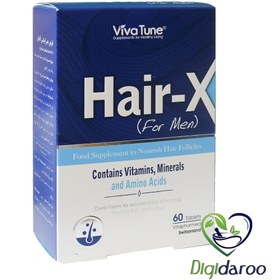 تصویر قرص هیر ایکس آقایان ویواتیون ویتافارمد 60 عدد ا Viva Tune Hair-X For Men 60 Tabs Viva Tune Hair-X For Men 60 Tabs