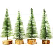 تصویر درخت مصنوعی کاج مینیاتوری کریسمس ایکیا مدل 15 سانت سوزنی نوک برفی 