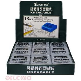 تصویر پاک کن خمیری طوسی 18 عددی 