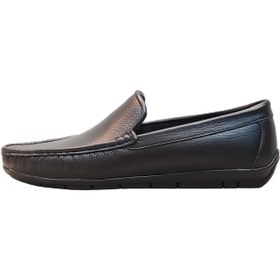 تصویر کالج مردانه مدل چرم طبیعی کد 00017t.k رنگ مشکی - 4 mens full leather shoes code 00017t.k black color