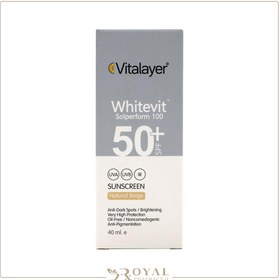 تصویر فلوئید ضد آفتاب رنگی ویتالیر مدل وایت ویت مناسب برای پوست های دارای لک با SPF50+ ا Whitevit SPF50+ For All Skin Natural Beige Sunscreen Fluid Whitevit SPF50+ For All Skin Natural Beige Sunscreen Fluid