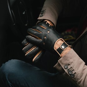تصویر دستکش مدل رانندگی G04 - مشکی - 12 
