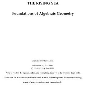 تصویر دانلود کتاب The rising sea. Foundations of algebraic geometry draft کتاب انگلیسی دریا در حال افزایش است. مبانی هندسه جبری draft