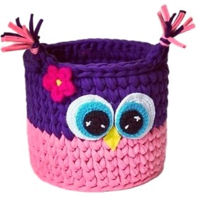 تصویر سبد وسایل کودک طرح جغد 