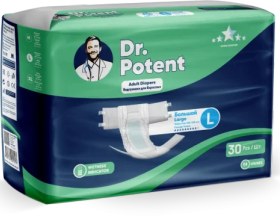 تصویر پوشک بزرگسال چسبی دکتر پوتنت سایز بزرگ (L) بسته ۳۰ عددی 