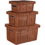 تصویر سبد حصیری ست درب باکس ۳ سایز کیانا 