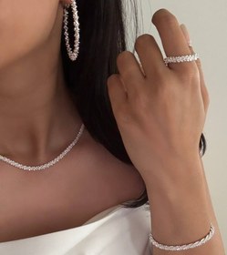 تصویر ست خاویاری Necklace + Earring + Bracelet