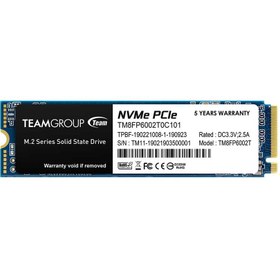 تصویر حافظه SSD تیم گروپ512 گیگابایت مدل M.2 2280 MP33 TEAMGROUP MP33 M.2 2280 512GB Nvme