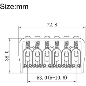 تصویر بریج فیکس گرید وان گیتار الکتریک رنگ کروم Grade one Electric Guitar Fix Bridge 72.8×38MzM