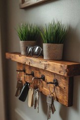 تصویر شلف دکوراتیو جا کلیدی - گردویی 