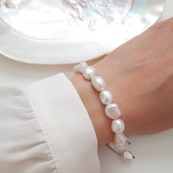 تصویر دستبند مروارید باروک پرورشی ۹ میلیمتر Cultivated baroque pearl bracelet