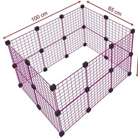 تصویر پک قفس مشبک پارک خرگوش خوکچه هندی قابل تنظیم ۱متری در ۶۵ سانت 