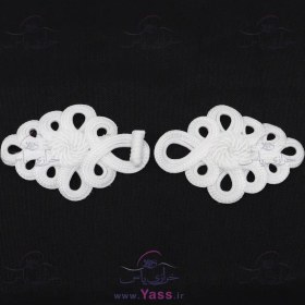 تصویر دکمه جفتی ژاپنی بزرگ سفید 