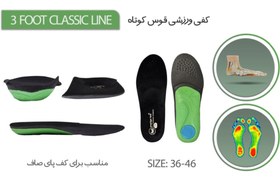 تصویر کفی طبی عمومی آرچ دار ورزشی پاپیا قوس کوتاه پا - 44-45-46 sports insoles medical