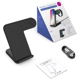 تصویر شارژر سه کاره وایرلس Dock مدل 3IN1 wireless charger dock model c3IN1