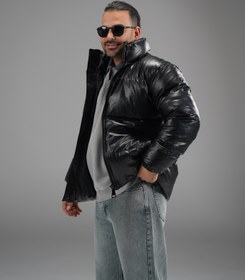 تصویر کاپشن چرم 