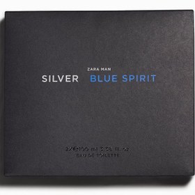 تصویر ست عطر ادکلن مردانه زارا من سیلور و بلو اسپریت ادوتویلت حجم 100*2 میلی لیتر ZARA MAN SILVER - BLUE SPIRIT 100 ML