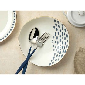 تصویر پیش دستی پذیرایی انگلیش هوم مدل Navy Dots ENGLISH HOME Navy Dots 20cm Plate