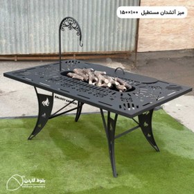 تصویر آتشدان گازی مستطیل ۱۵۰×۱۰۰ cm 