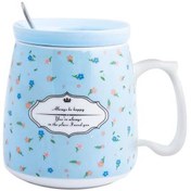 تصویر ماگ در دار سرامیکی آبی روشن Vintage 