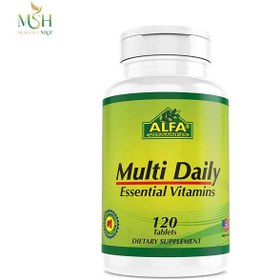 تصویر کپسول مولتی دیلی آلفا ویتامینز 120 عددی Alfa Vitamins Multi Daily 120 Tabs