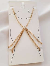 تصویر زنجیر بدن کارتیر - طلایی 