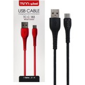 تصویر کابل تبدیل USB به USB-C تسکو مدل TC C183 طول 1 متر ا TSCO TC C183 USB to USB-C Cable 1m TSCO TC C183 USB to USB-C Cable 1m