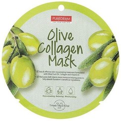 تصویر ماسک صورت پیوردرم Olive Purederm Olive Collagen Mask