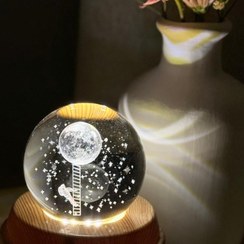 تصویر گوی موزیکال کریستال چرخشی 