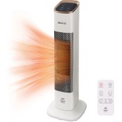 تصویر بخاری برقی OZAVO ایستاده سرامیکی 2000 واتی با کنترل از راه دور مدل NPT-20ZL6R 2000W Ceramic Standing Heater with Remote Control