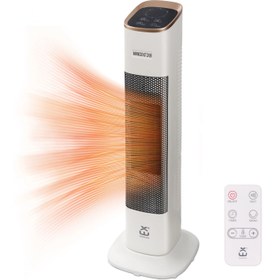 تصویر بخاری برقی OZAVO ایستاده سرامیکی 2000 واتی با کنترل از راه دور مدل NPT-20ZL6R 2000W Ceramic Standing Heater with Remote Control