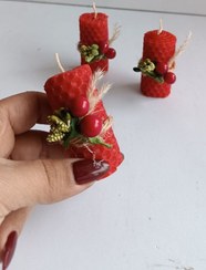 تصویر شمع مومی تزیین شده 6 سانتی 