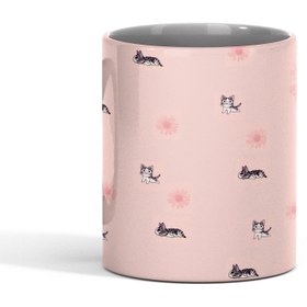 تصویر ماگ سرامیکی طرح گربه کد 02 - ساده Cat mug code 02