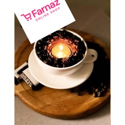 تصویر شمع فنجان قهوه مینیمال فرناز شاپ 
