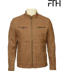 تصویر کاپشن چرم سیلیکونی مردانه | 5670 - سایز: XL 