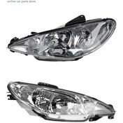 تصویر چراغ جلو کروز مناسب پژو 206 جفت Crouse Automotive Front Left & Right Lighting For Peugeot 206