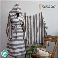 تصویر حوله تنپوش نخی سنتی یزدی طرح آریا کد 13 Cotton bathrobe towel